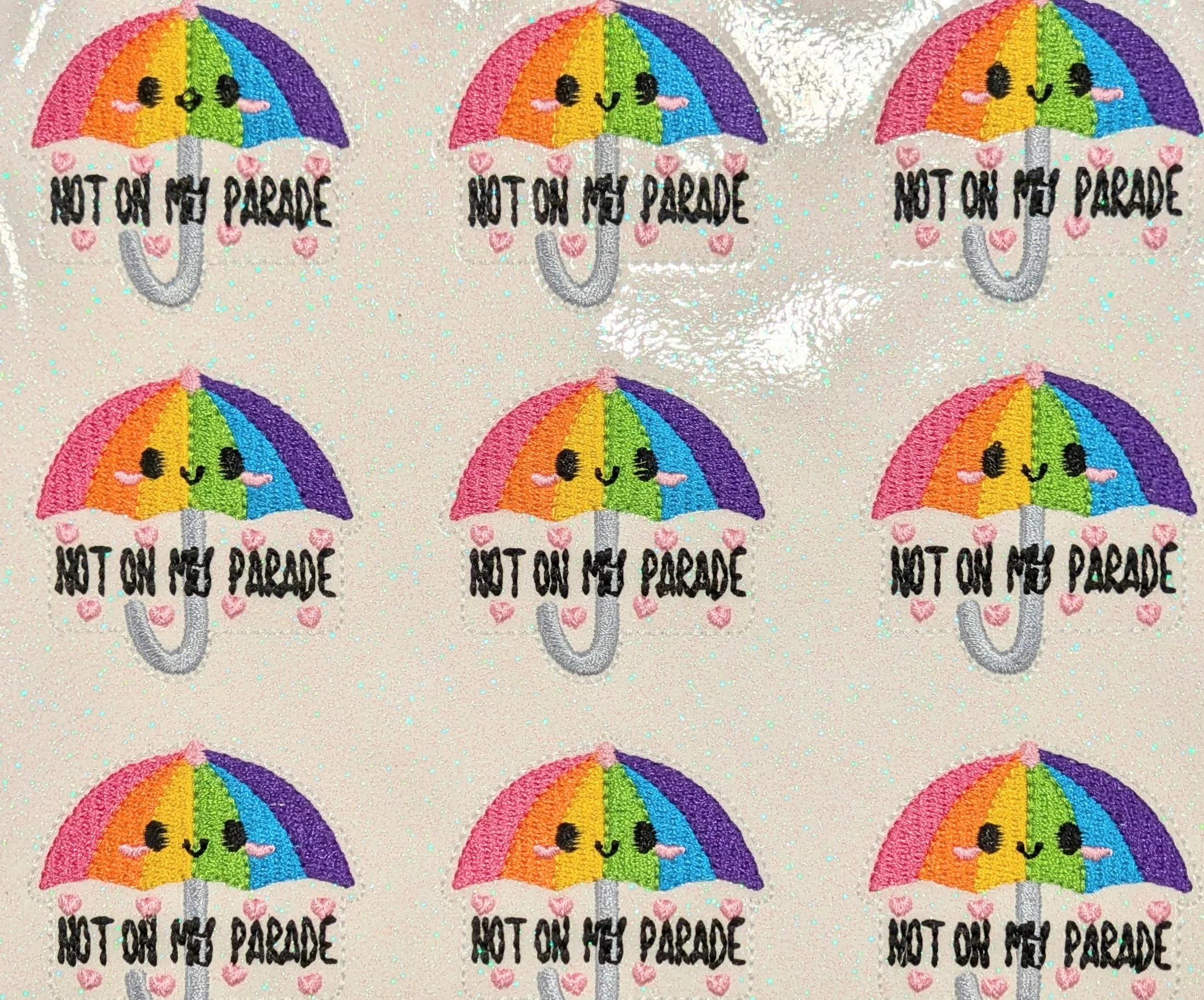 Not on my parade Rainbow Umbrella