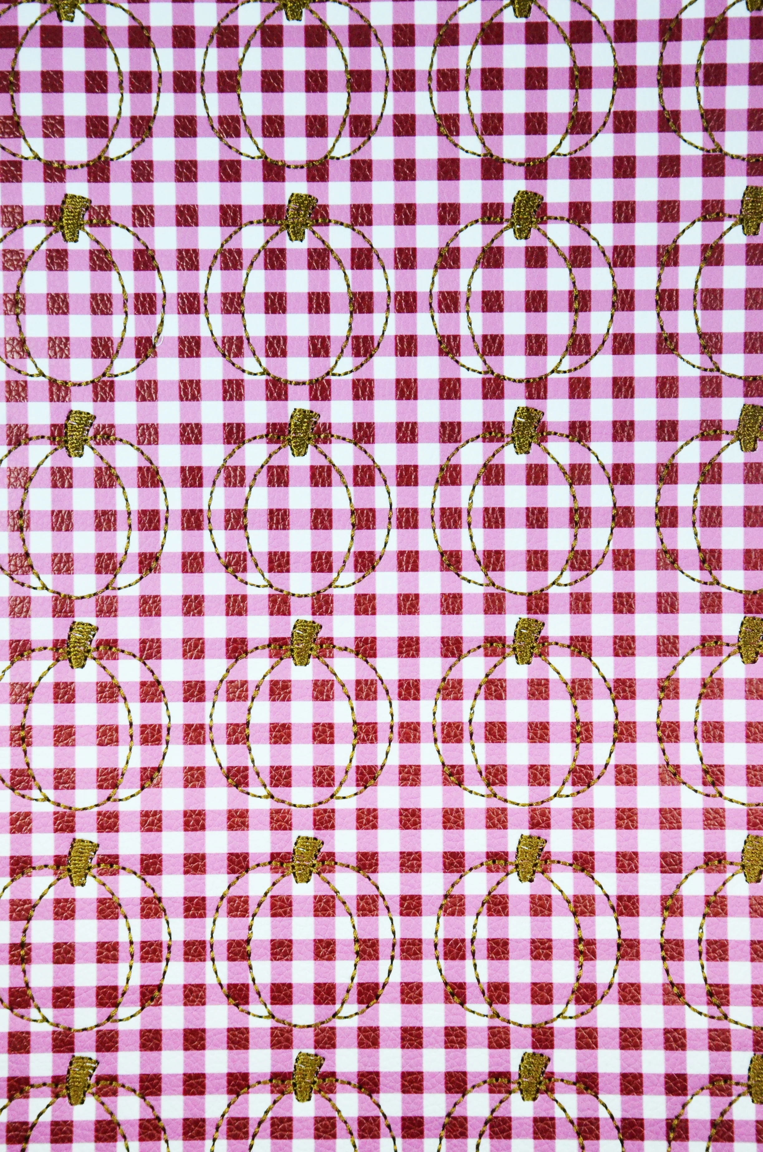 Raspberry Gingham Pumpkin