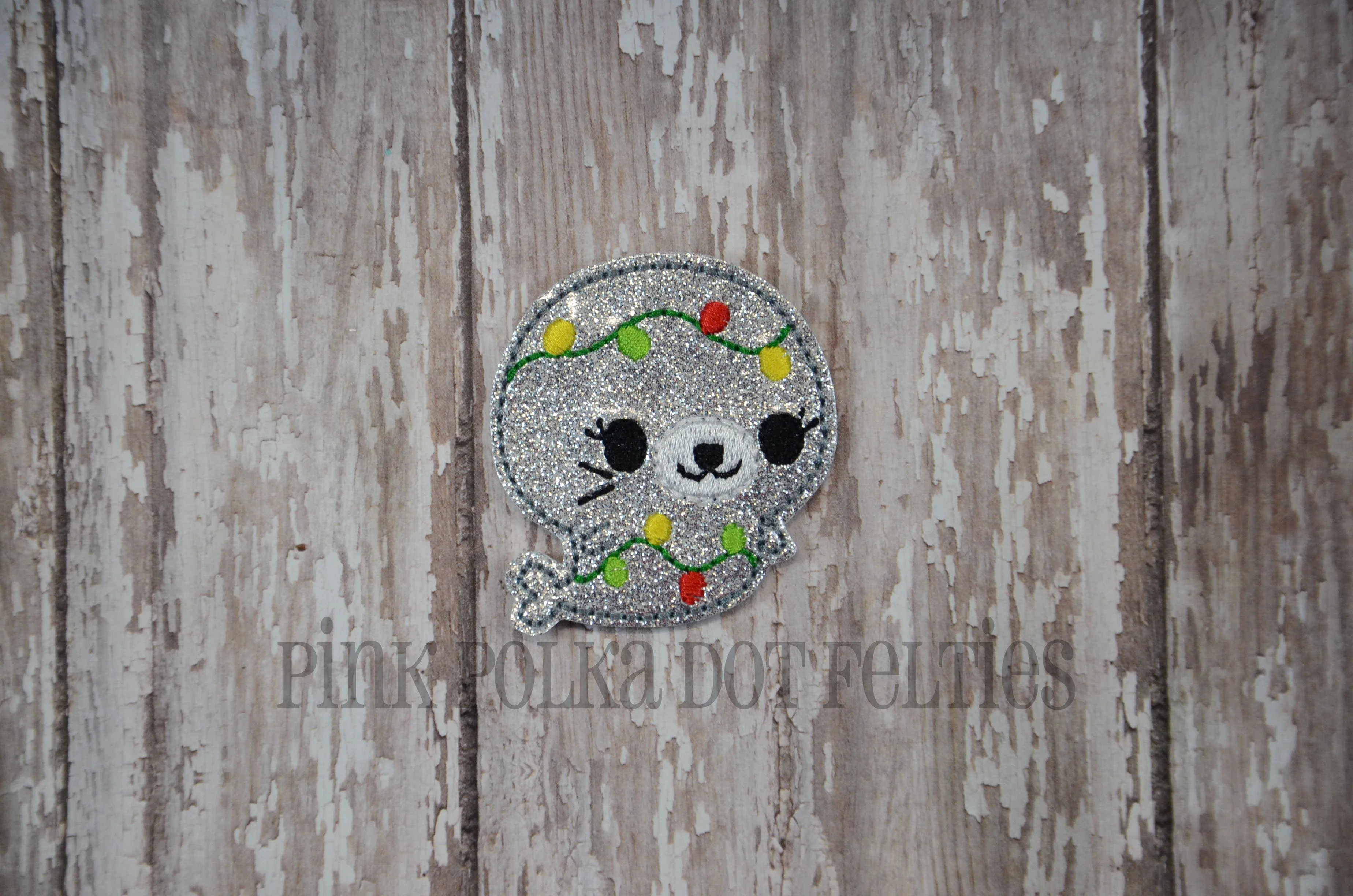 Seal with Christmas Lights
