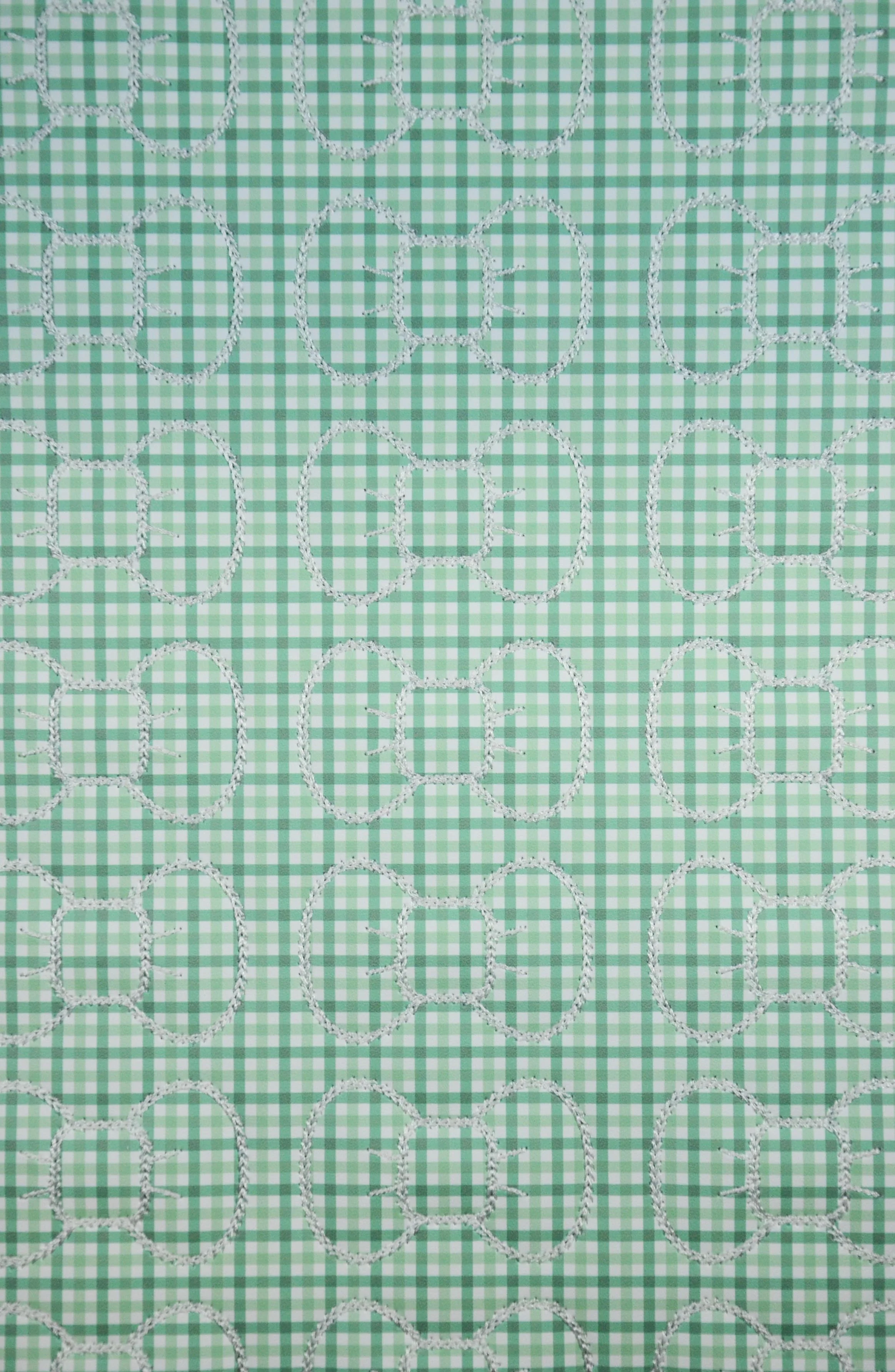 Tiny Green Gingham Bow